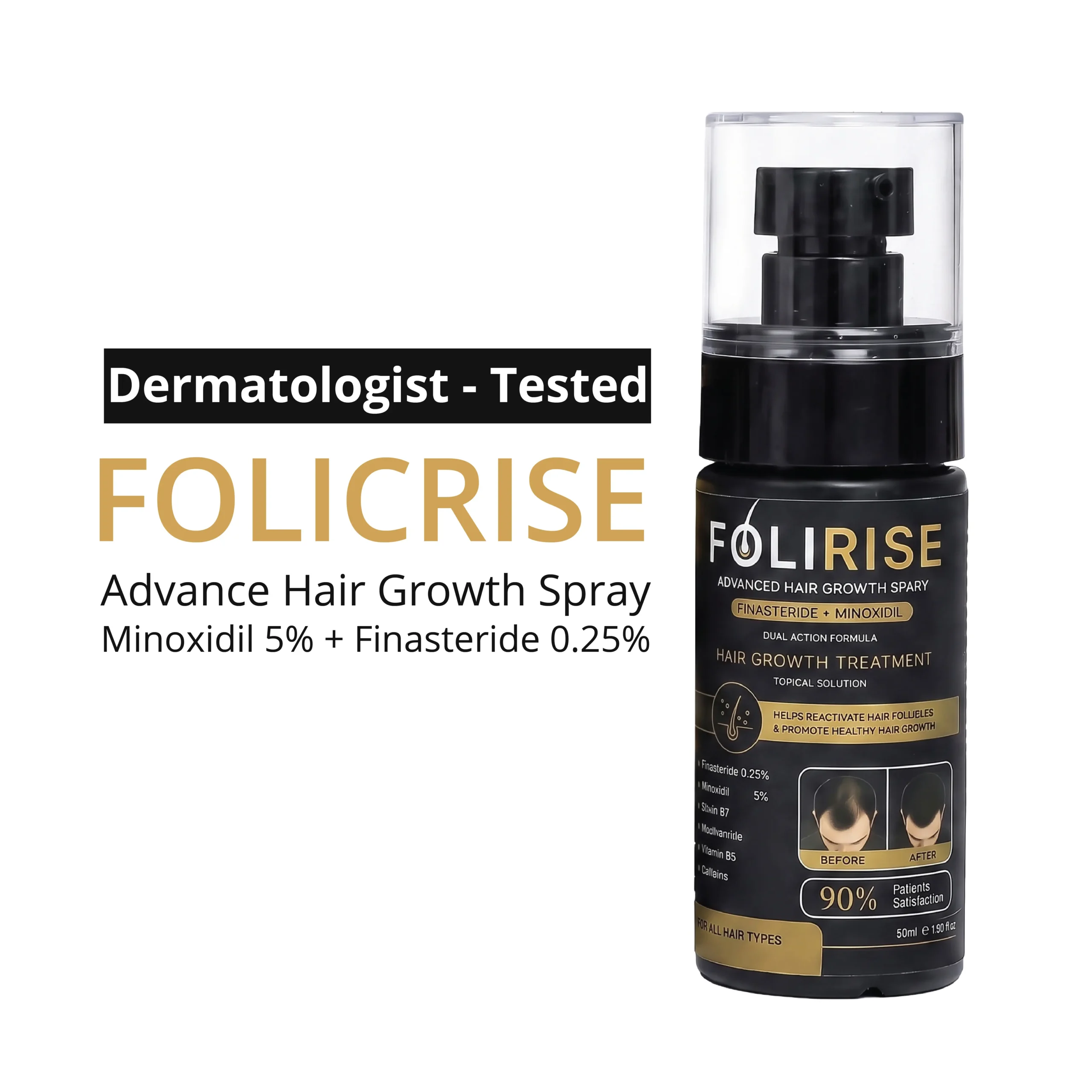 FOLIRISE <br>Topical Minoxidil 5% + Finasteride 0.25% Spray 50ml
